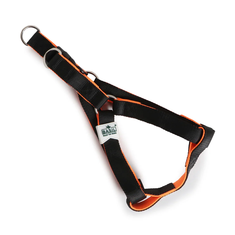 Basil Nylon Padded Adjustable Harness for Dogs (Black) - Image 7