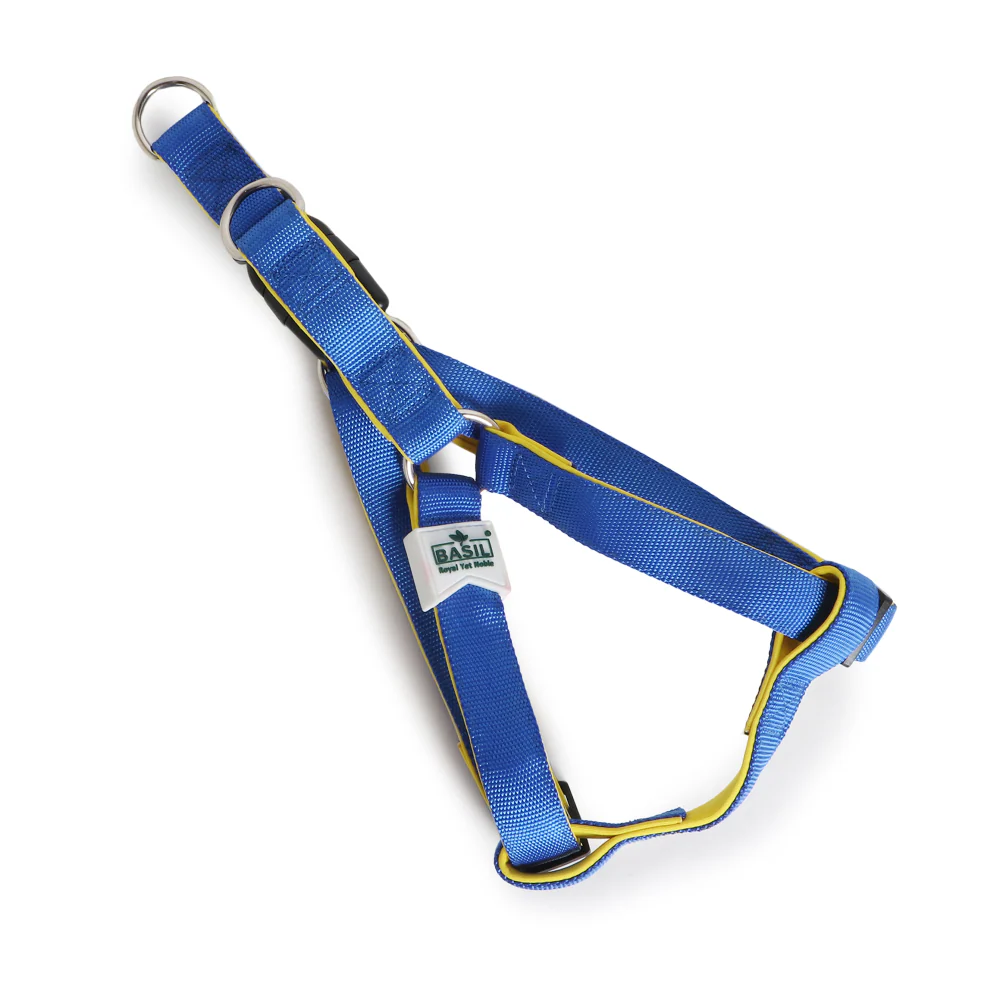 Basil Nylon Padded Adjustable Harness for Dogs (Blue) - Image 10