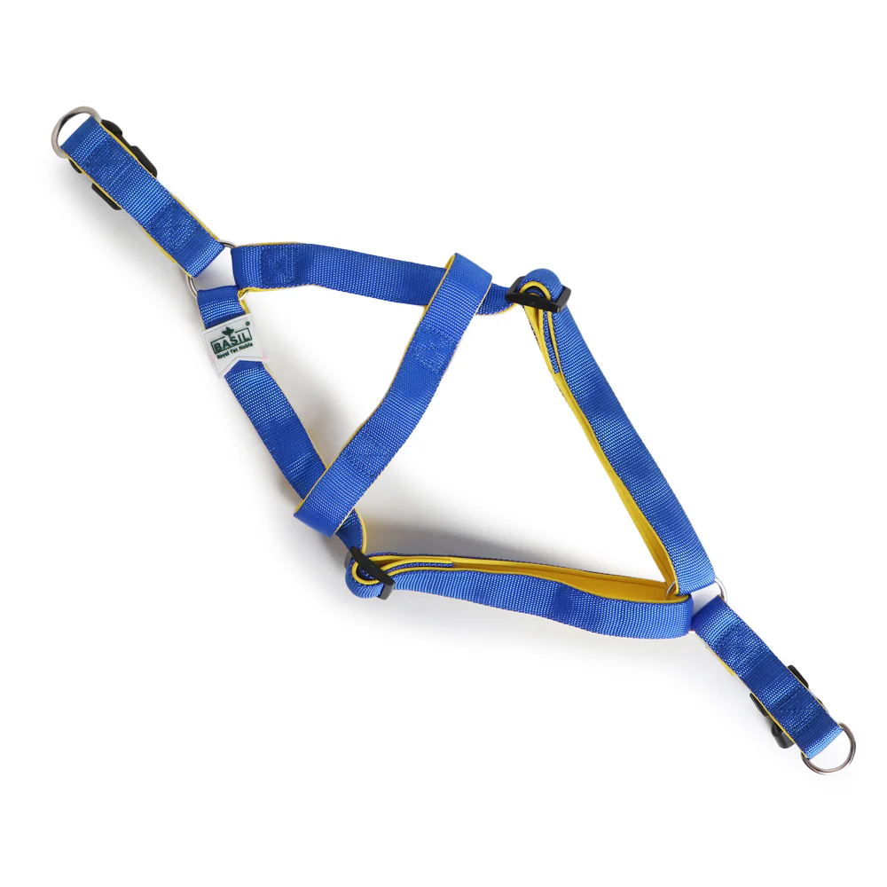 Basil Nylon Padded Adjustable Harness for Dogs (Blue) - Image 11