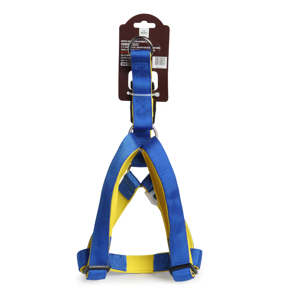 Basil Nylon Padded Adjustable Harness for Dogs (Blue) - Image 7