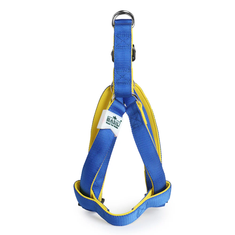 Basil Nylon Padded Adjustable Harness for Dogs (Blue) - Image 8