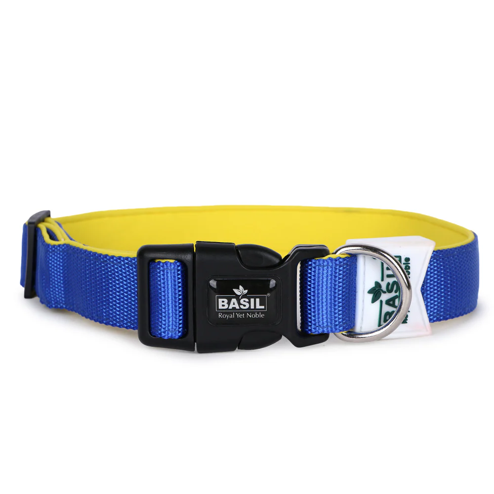 Basil Nylon Padded Collar for Dogs (Blue) - Image 6