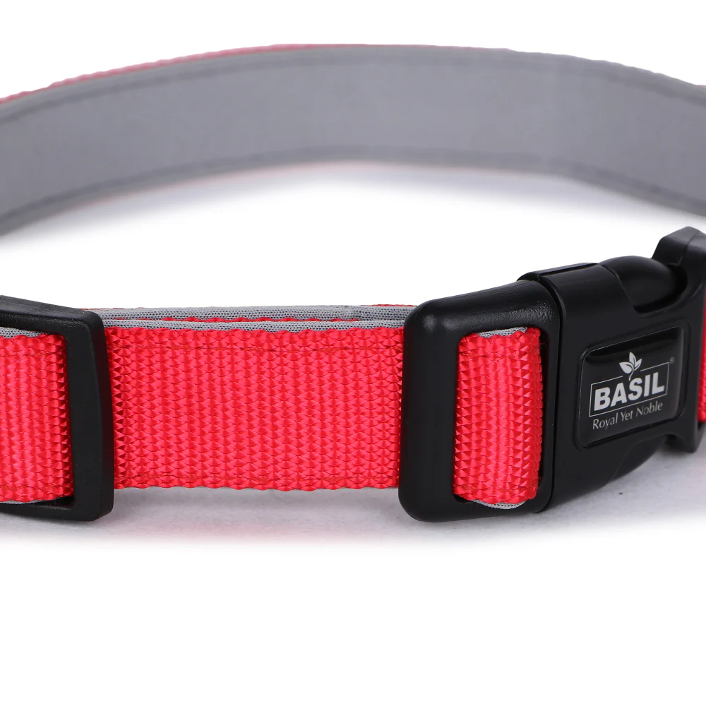 Basil Nylon Padded Collar for Dogs (Red) - Image 8