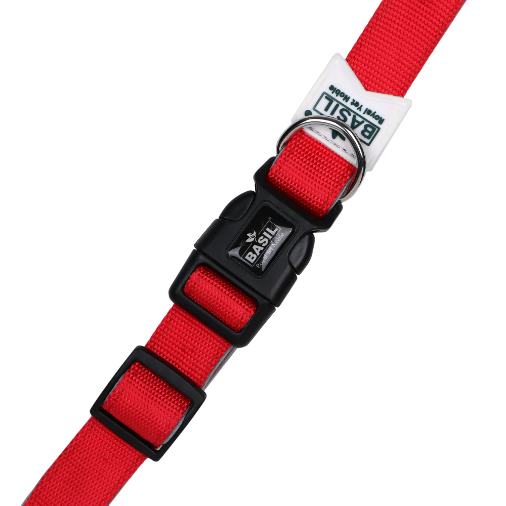 Basil Nylon Padded Collar for Dogs (Red) - Image 8