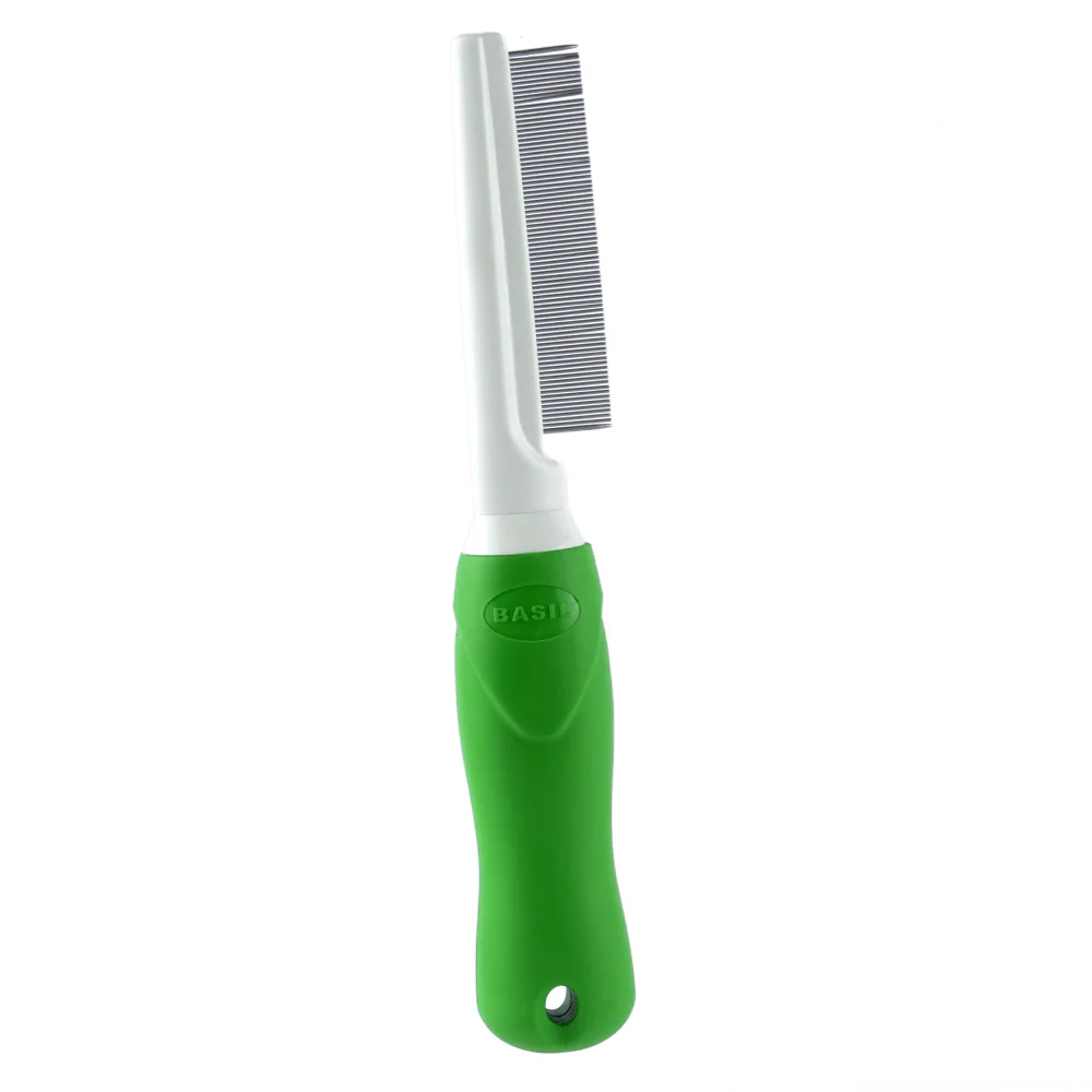 Basil One Sided Flea Comb (Green) - Image 2
