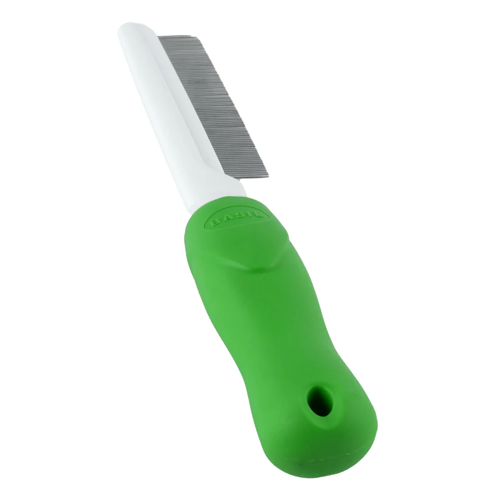 Basil One Sided Flea Comb (Green) - Image 4