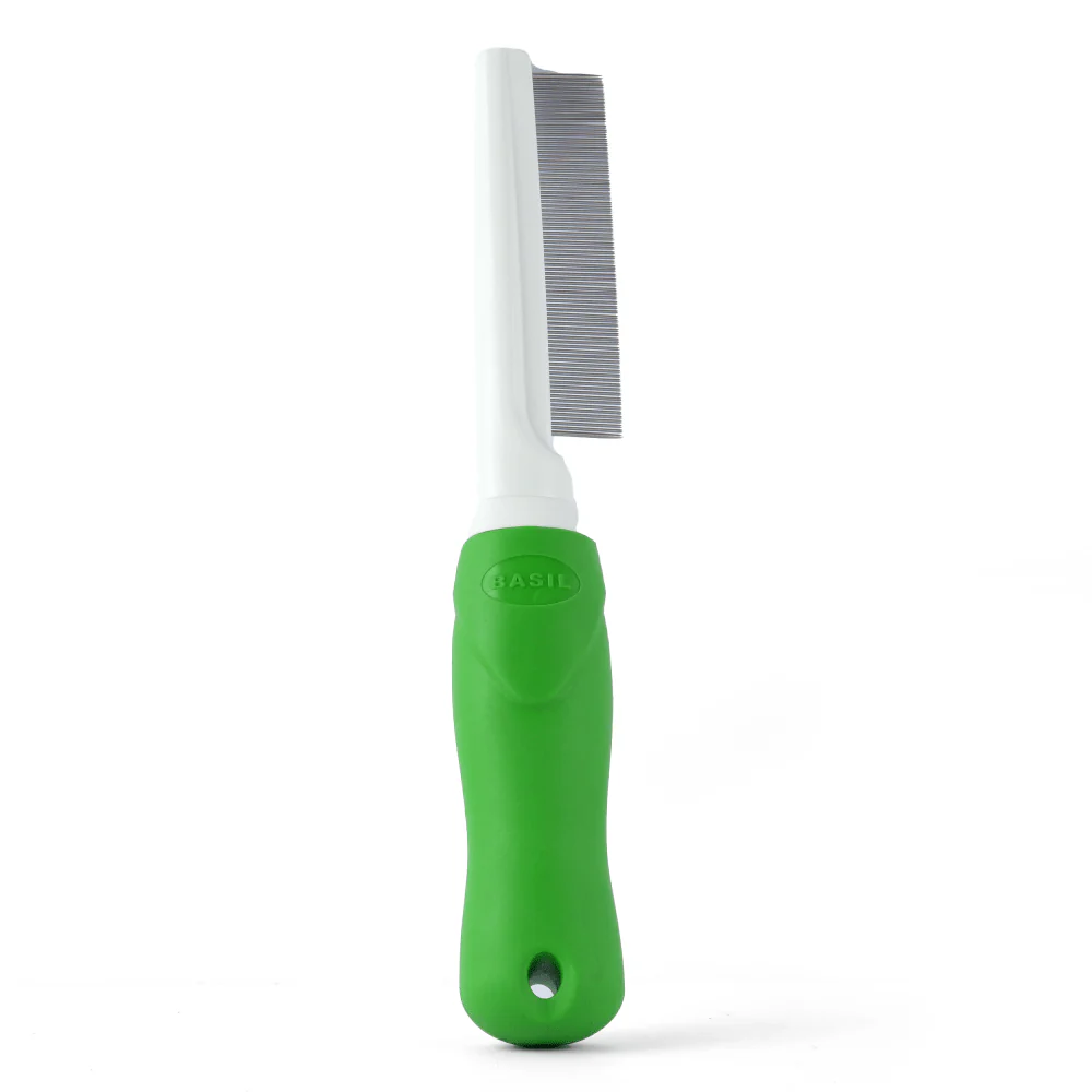Basil One Sided Flea Comb (Green) - Image 5