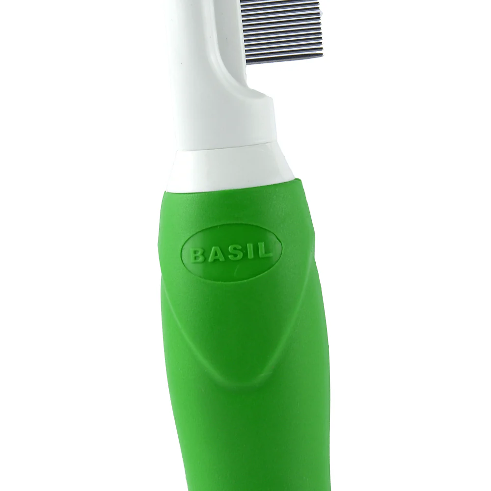 Basil One Sided Flea Comb (Green) - Image 6