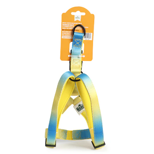 Basil Padded Adjustable Harness for Dogs (Blue/Yellow) - Image 3