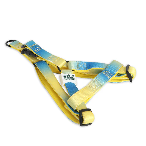 Basil Padded Adjustable Harness for Dogs (Blue/Yellow) - Image 6