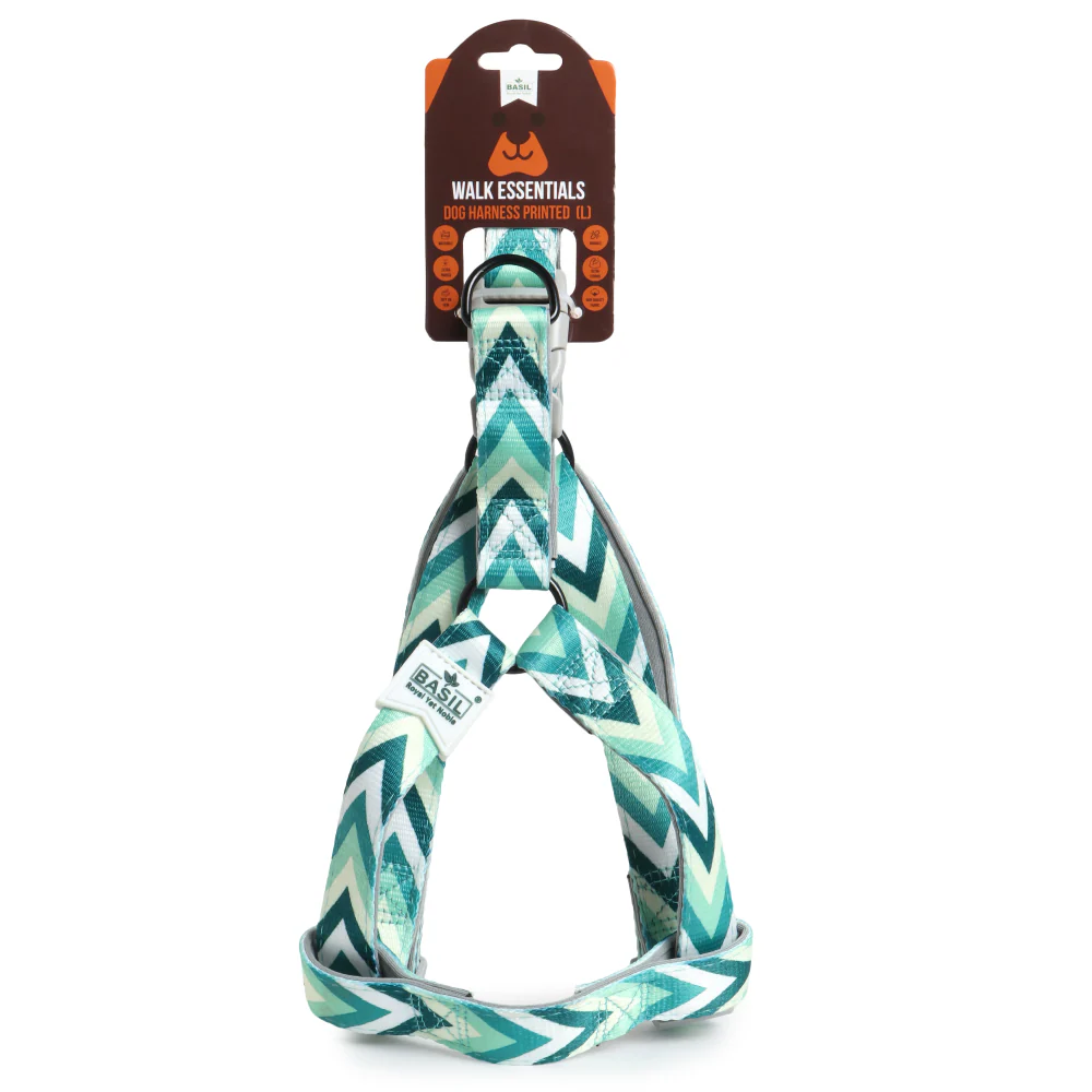 Basil Printed Adjustable Harness for Dogs (Green) - Image 3