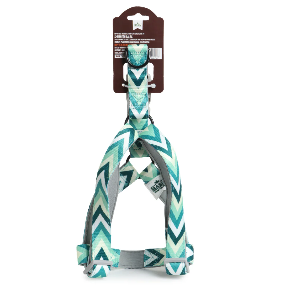 Basil Printed Adjustable Harness for Dogs (Green) - Image 4