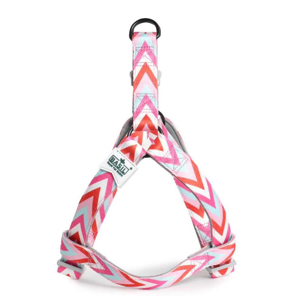 Basil Printed Adjustable Harness for Dogs (Pink) - Image 6