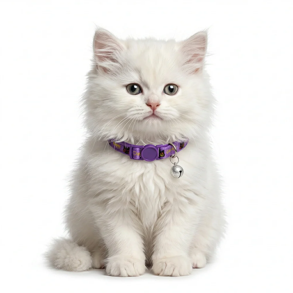 Basil Printed Collar for Cats & Puppies (Purple) - Image 3
