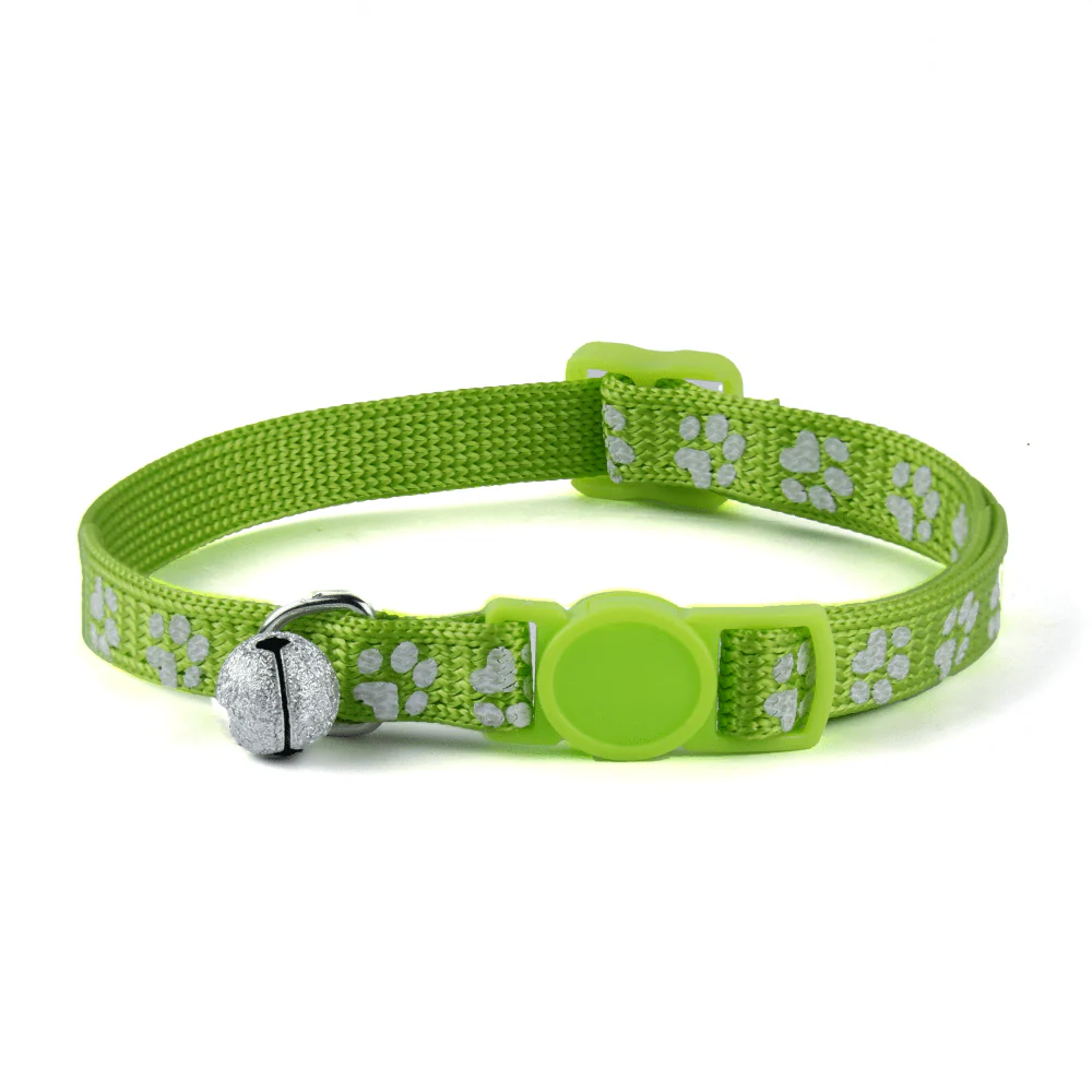 Basil Printed Collar for Cats & Puppies (Green)