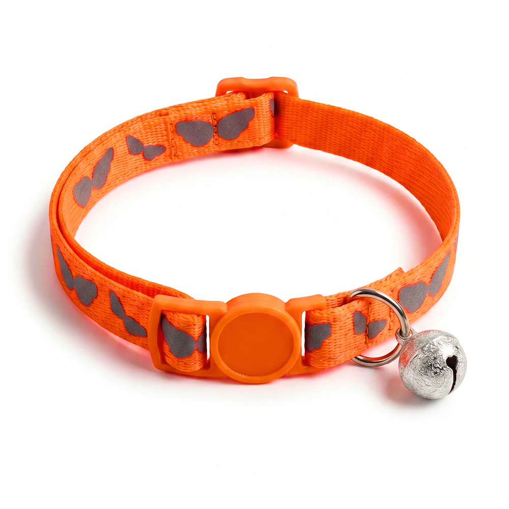 Basil Printed Collar for Cats & Puppies (Orange)