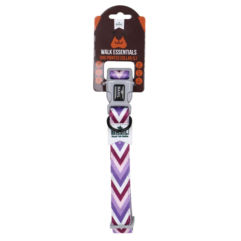 Basil Printed Collar for Dogs (Purple) - Image 3