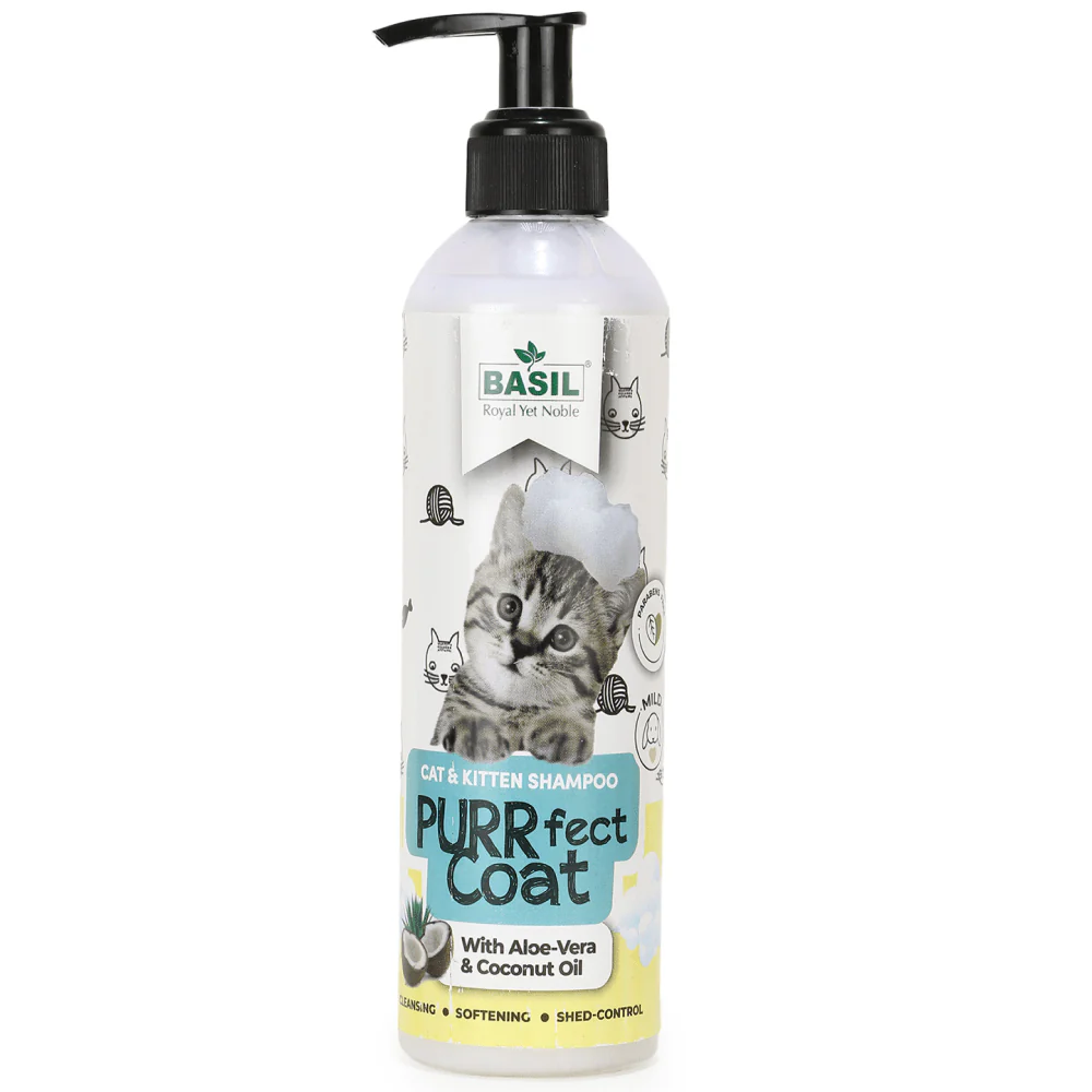Basil Purrfect Coat Cat Shampoo - Image 2