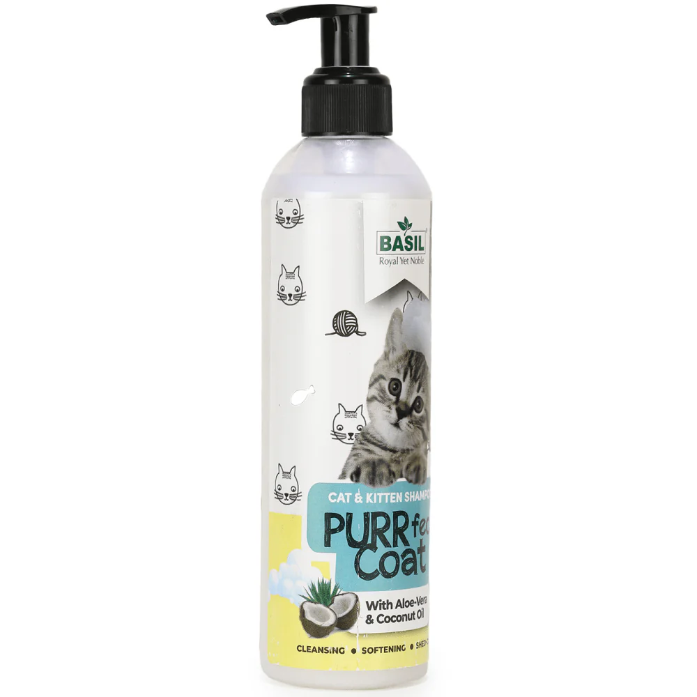 Basil Purrfect Coat Cat Shampoo - Image 3