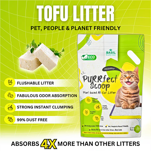 Basil Purrfect Milk Powder Scented Clumping Cat Litter - Image 3