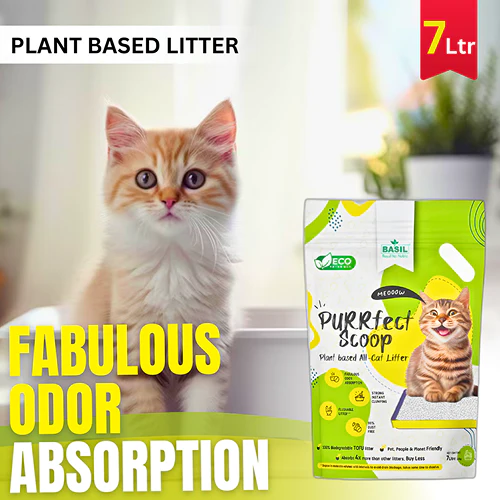 Basil Purrfect Milk Powder Scented Clumping Cat Litter - Image 4