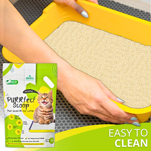 Basil Purrfect Milk Powder Scented Clumping Cat Litter - Image 5