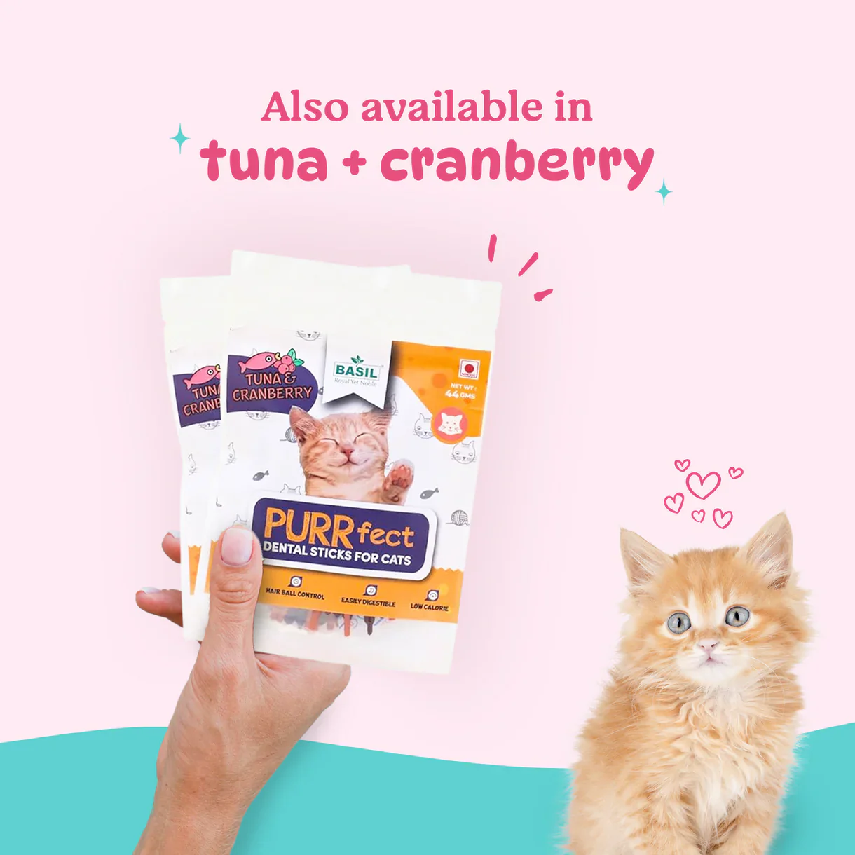 Basil Purrfect Tuna and Chicken Dental Stick Cat Treat - Image 6