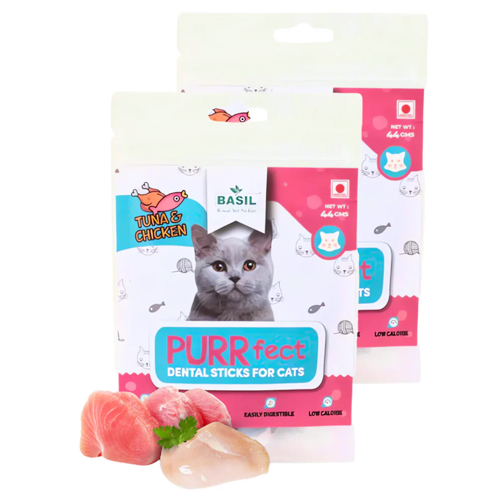Basil Purrfect Tuna and Chicken Dental Stick Cat Treat - Image 9