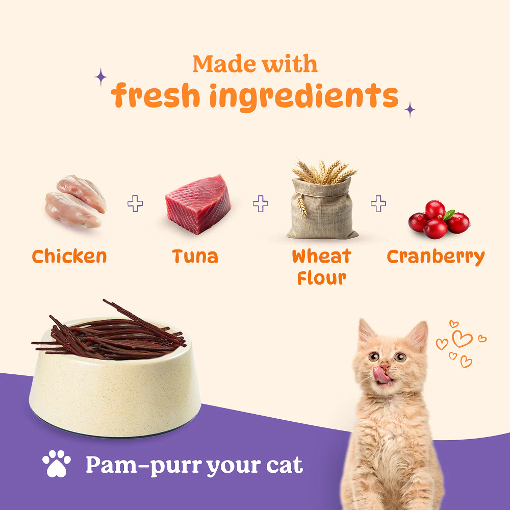 Basil Purrfect Tuna and Cranberry Dental Stick Cat Treat - Image 2