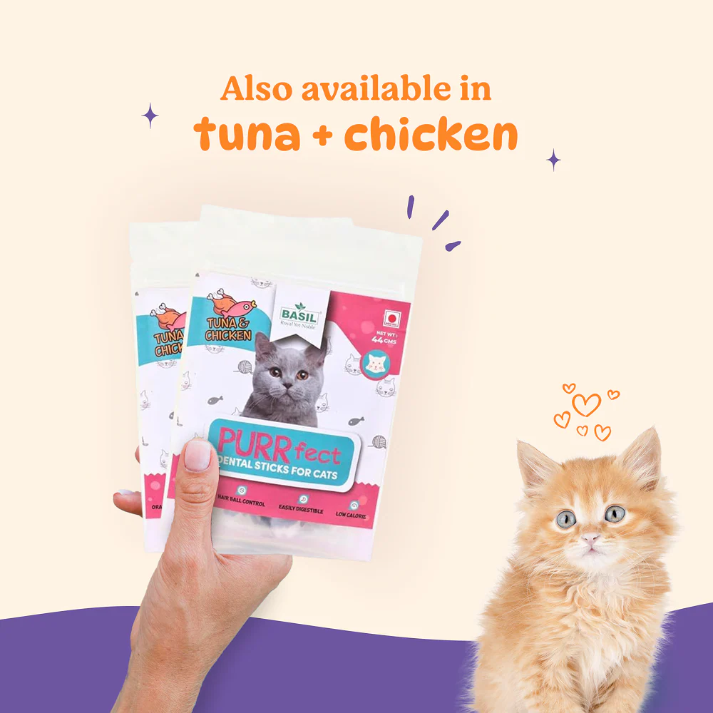 Basil Purrfect Tuna and Cranberry Dental Stick Cat Treat - Image 5