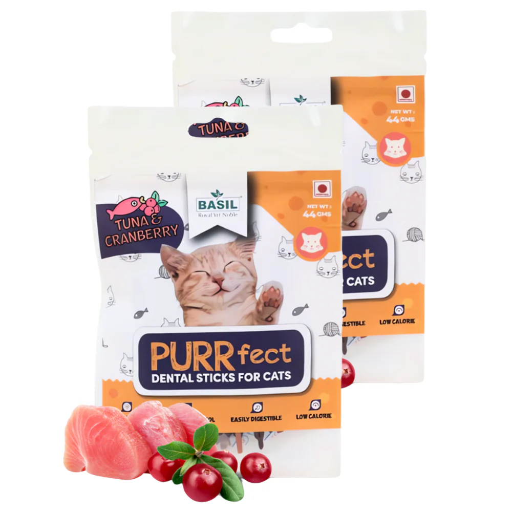 Basil Purrfect Tuna and Cranberry Dental Stick Cat Treat - Image 6