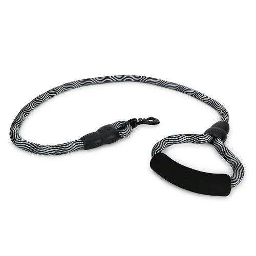 Basil Rope Leash for Dogs (Black/Gray) - Image 5