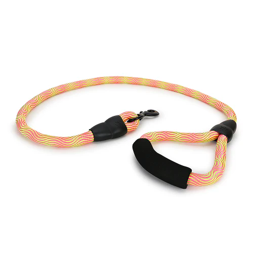 Basil Rope Leash for Dogs (Yellow & Pink) - Image 4