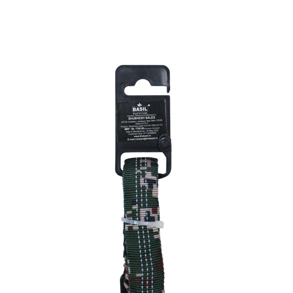 Basil Shock Absorbing Stretch Leash for Dogs (Green) - Image 6