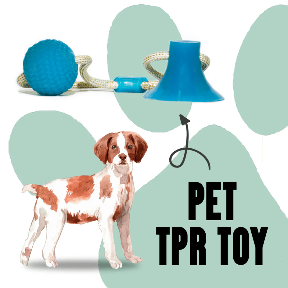 Basil Silicon Vacuum Cup with Rope & Ball Toy for Dogs and Cats | For Medium Chewers (Green) - Image 2