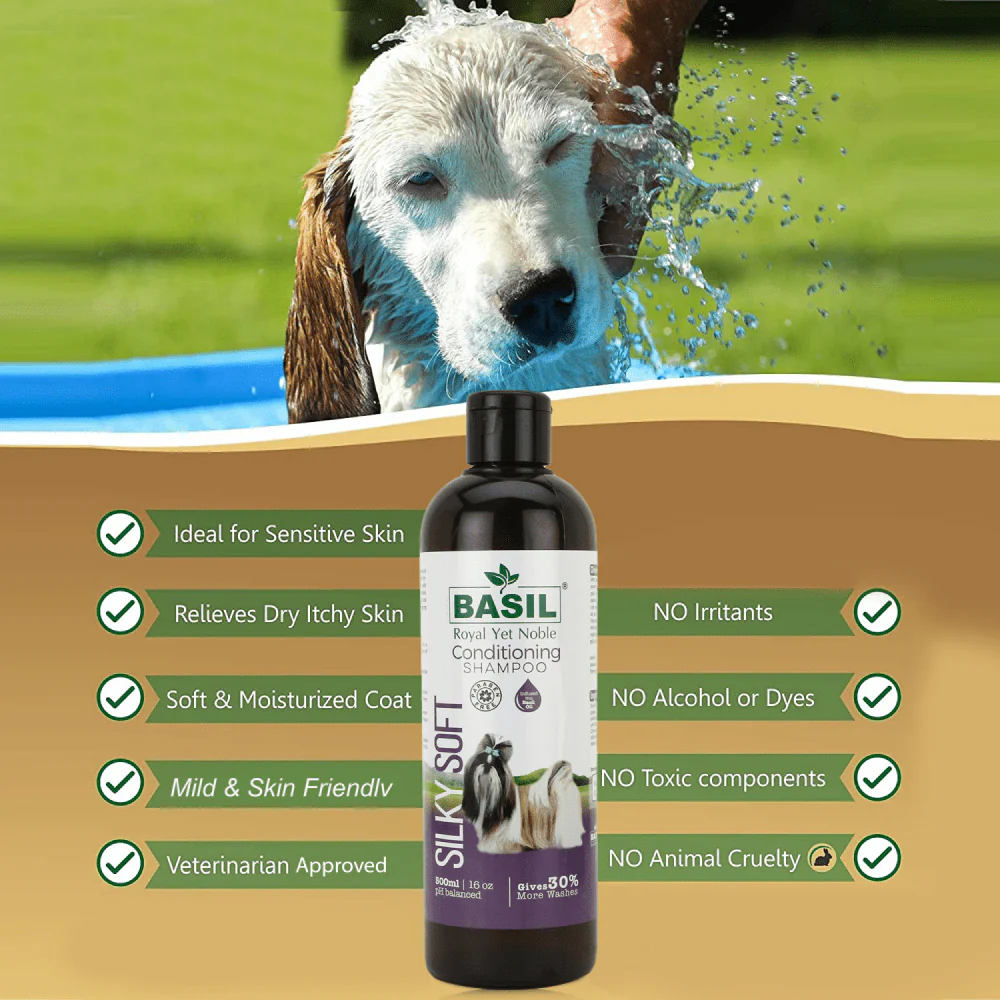 Basil Silky Soft Conditioning Dog Shampoo - Image 2