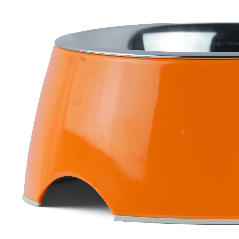 Basil Solid Color Melamine Bowl for Dogs and Cats (Orange) - Image 5