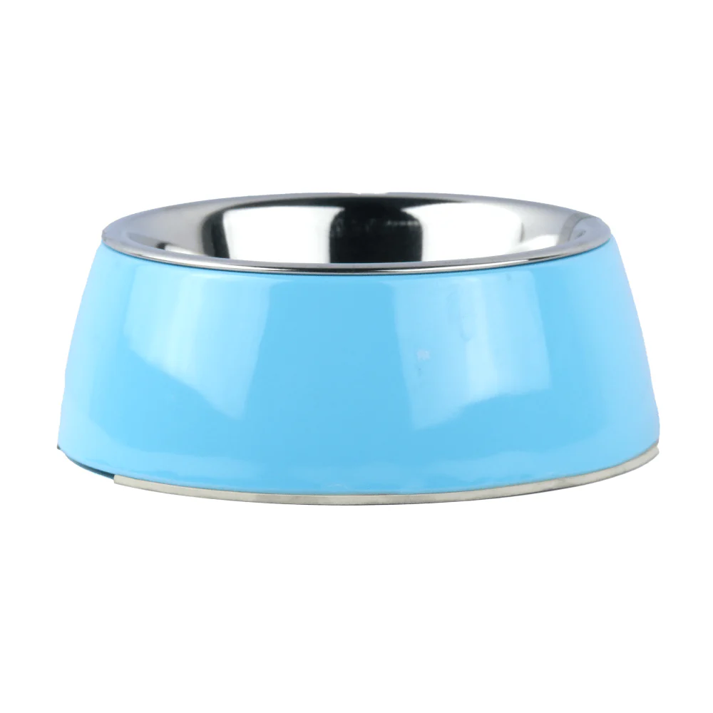 Basil Solid Color Melamine Bowl for Dogs and Cats (Blue) - Image 4