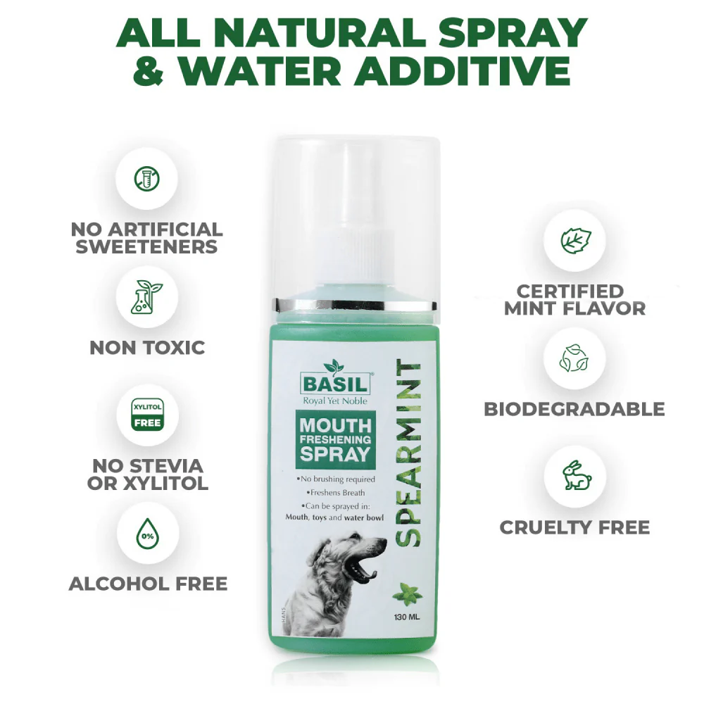Basil Spearmint Mouth Spray for Dogs - Image 3