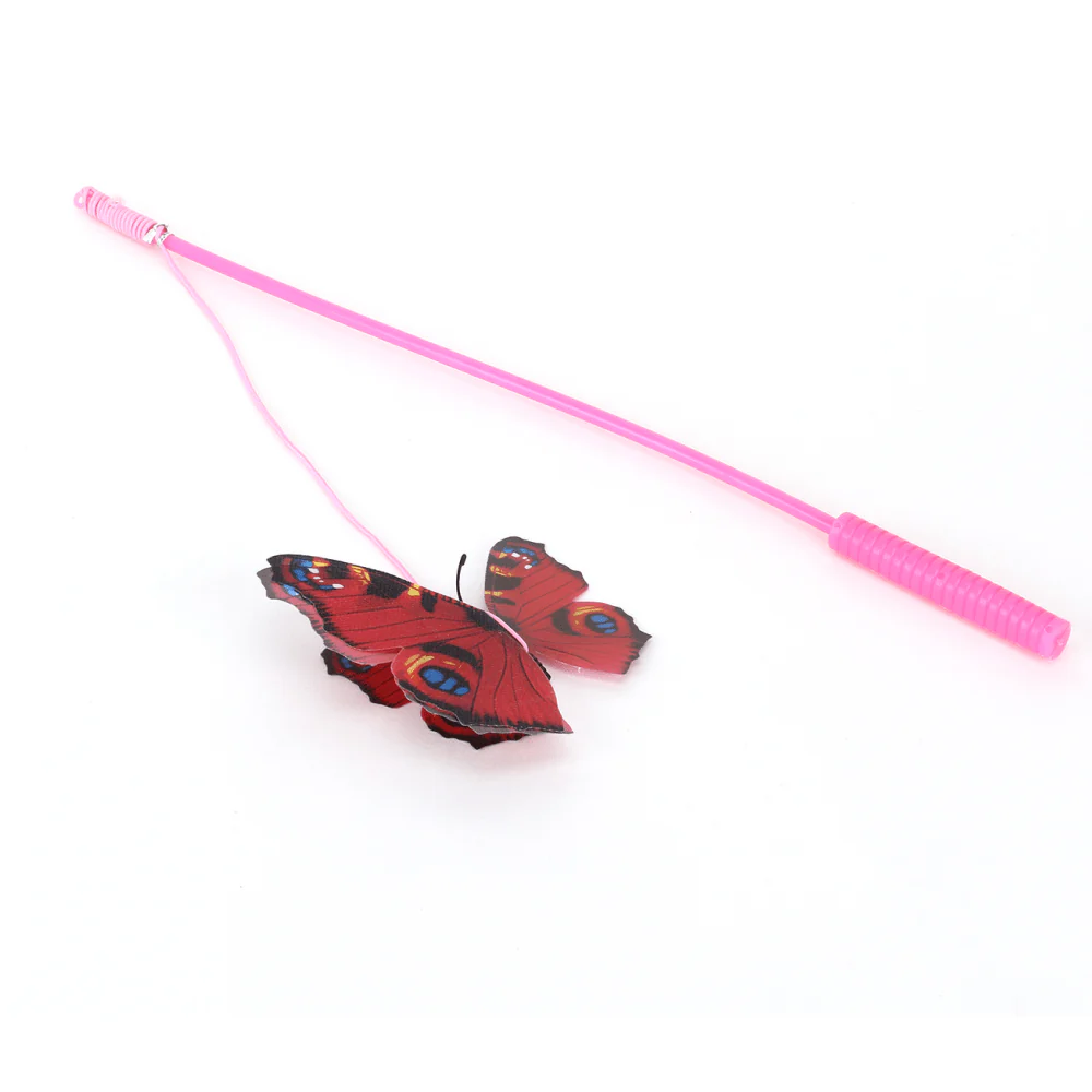 Basil Teaser with Butterfly & Bell Toy for Cats - Image 2