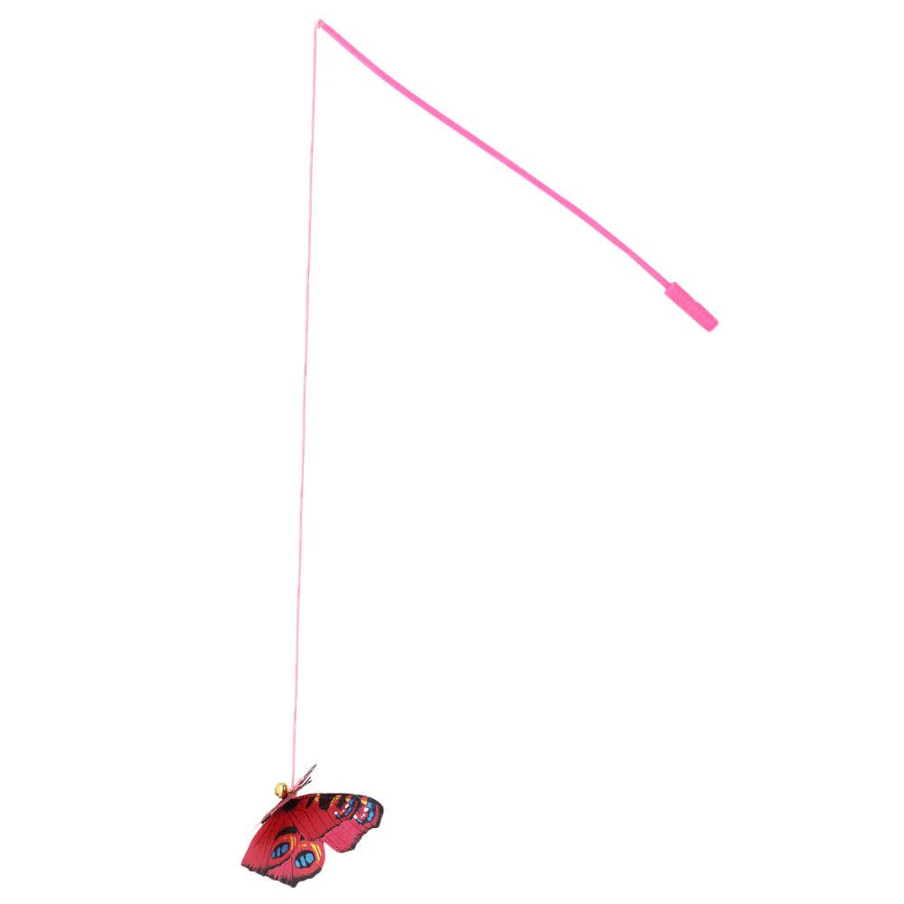 Basil Teaser with Butterfly & Bell Toy for Cats - Image 3