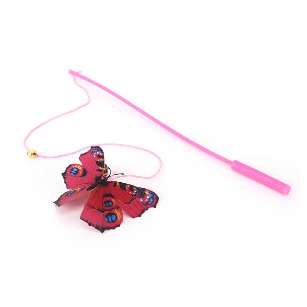 Basil Teaser with Butterfly & Bell Toy for Cats - Image 4