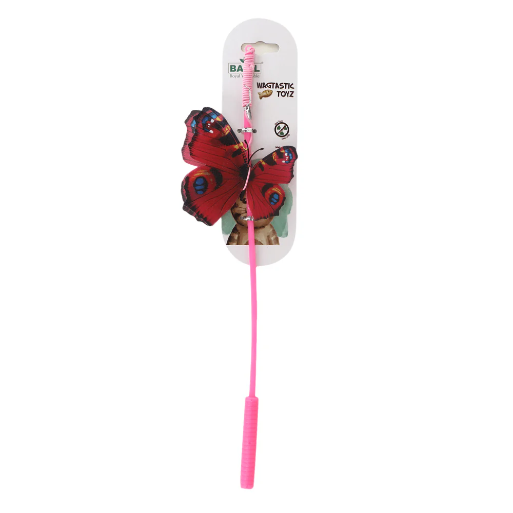 Basil Teaser with Butterfly & Bell Toy for Cats - Image 5
