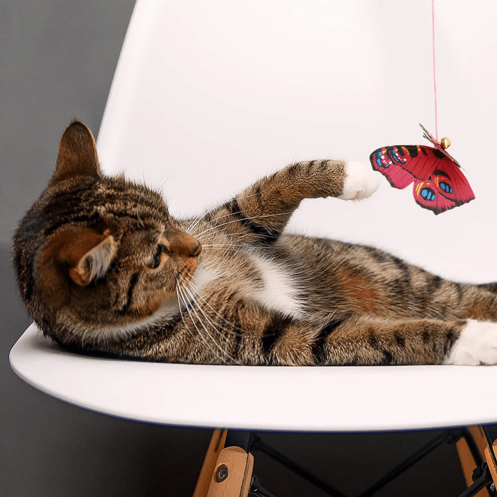 Basil Teaser with Butterfly & Bell Toy for Cats - Image 6
