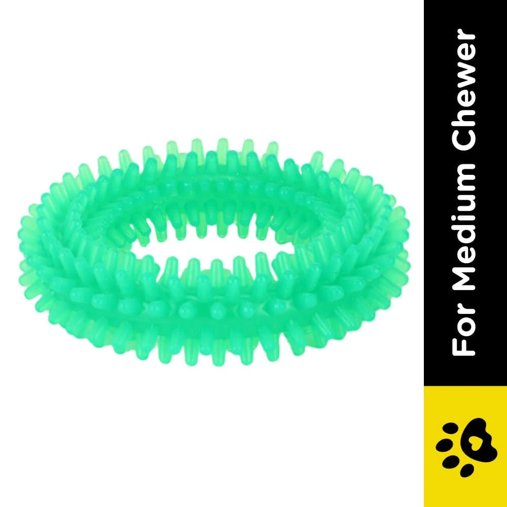 Basil Teething Ring Chew Toy for Dogs | For Medium Chewers (Green) - Image 2