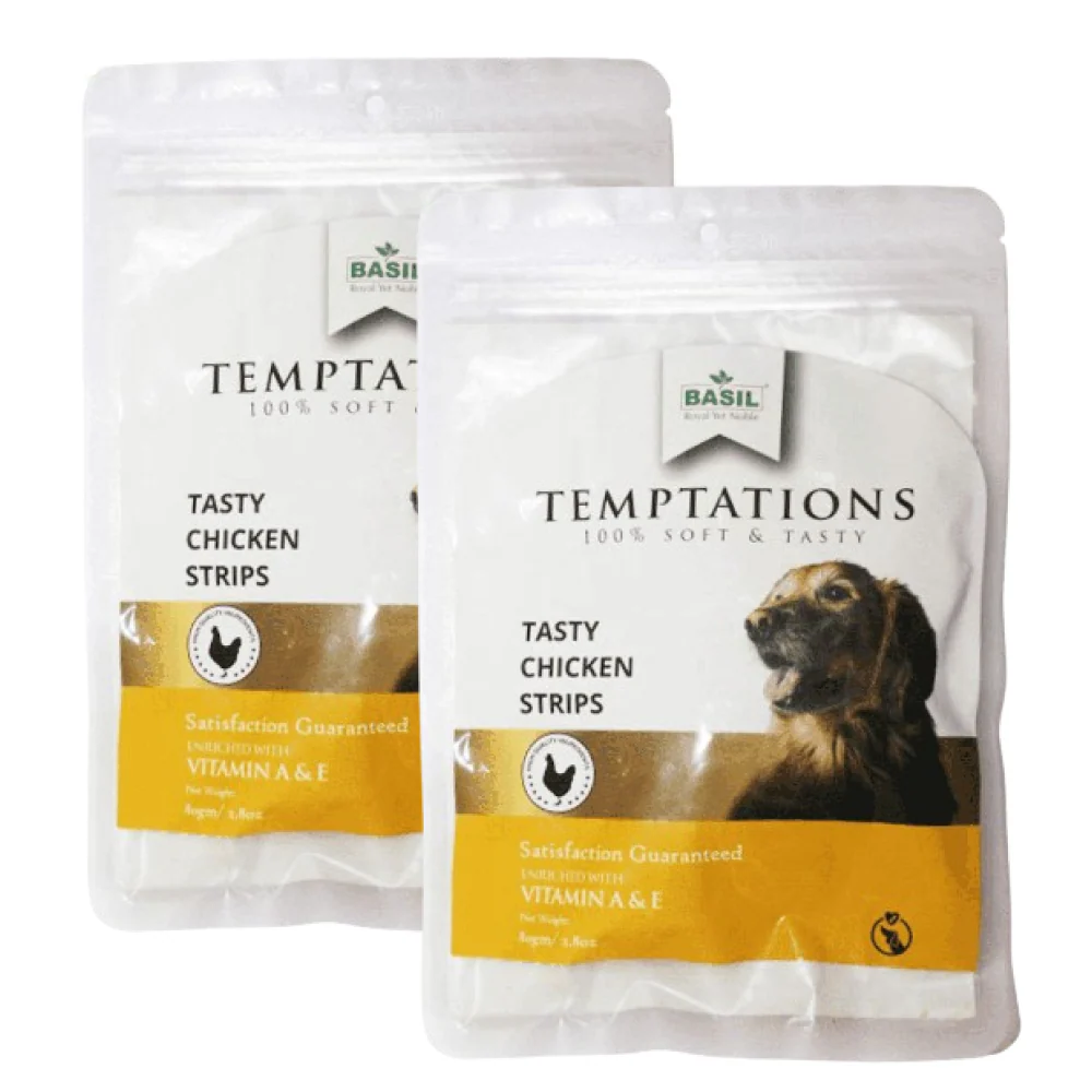 Basil Temptations Chicken Strips Dog Treat - Image 4