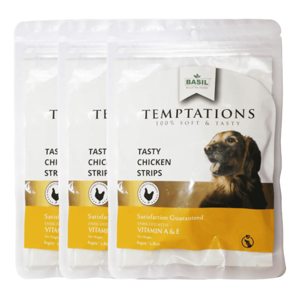 Basil Temptations Chicken Strips Dog Treat - Image 5