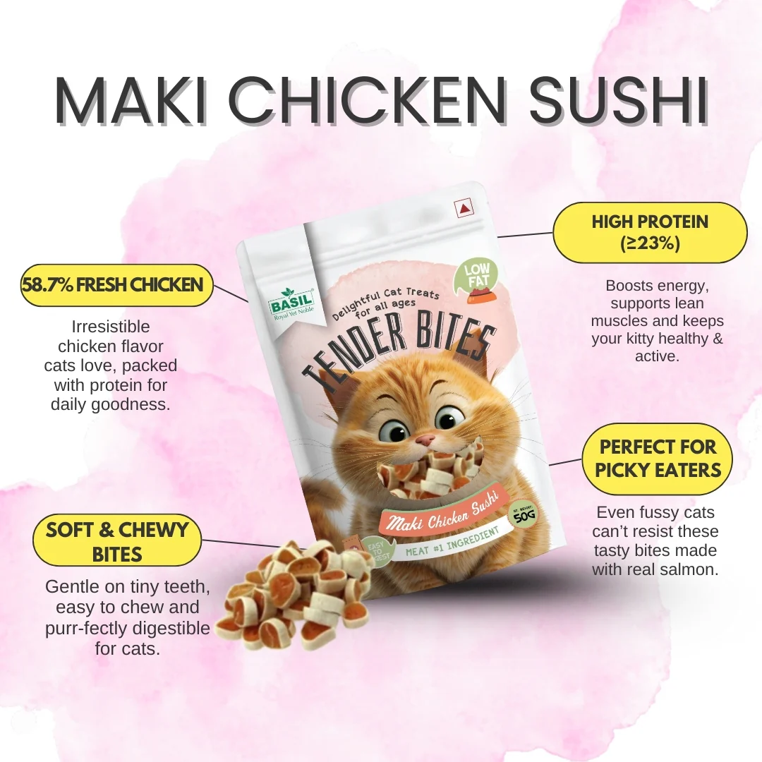 Basil Tender Bites Maki Sushi Cat Treats - Image 3