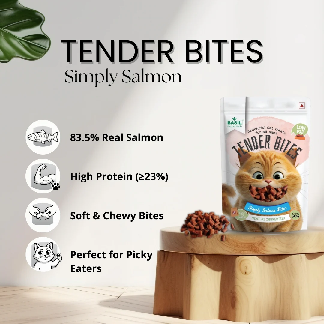 Basil Tender Bites Simply Salmon Cat Treats - Image 3