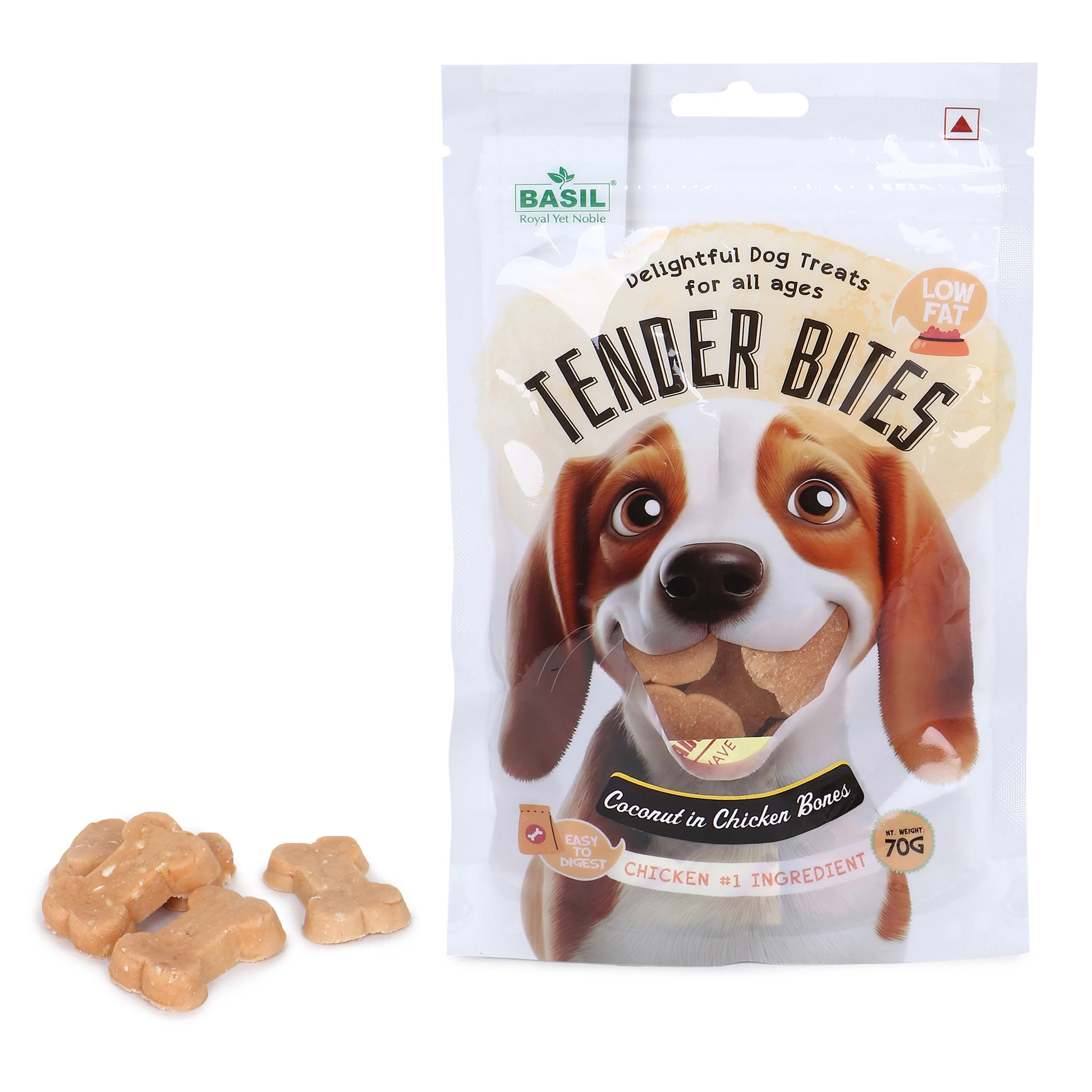 Basil Tender Bites Coconut in Chicken Bone Dog Treats - Image 5